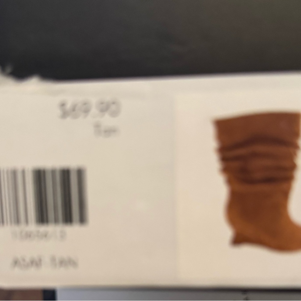 Azalea Wang Asaf Tan Slouch Wedge BootsSuede Pointed Toe Ankle Boot multiple Sz - Picture 7 of 7